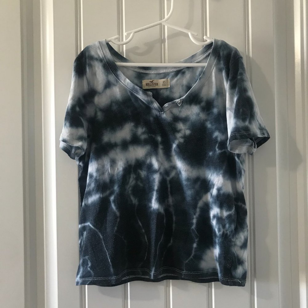 Hollister Blue Tie Dye Tee
